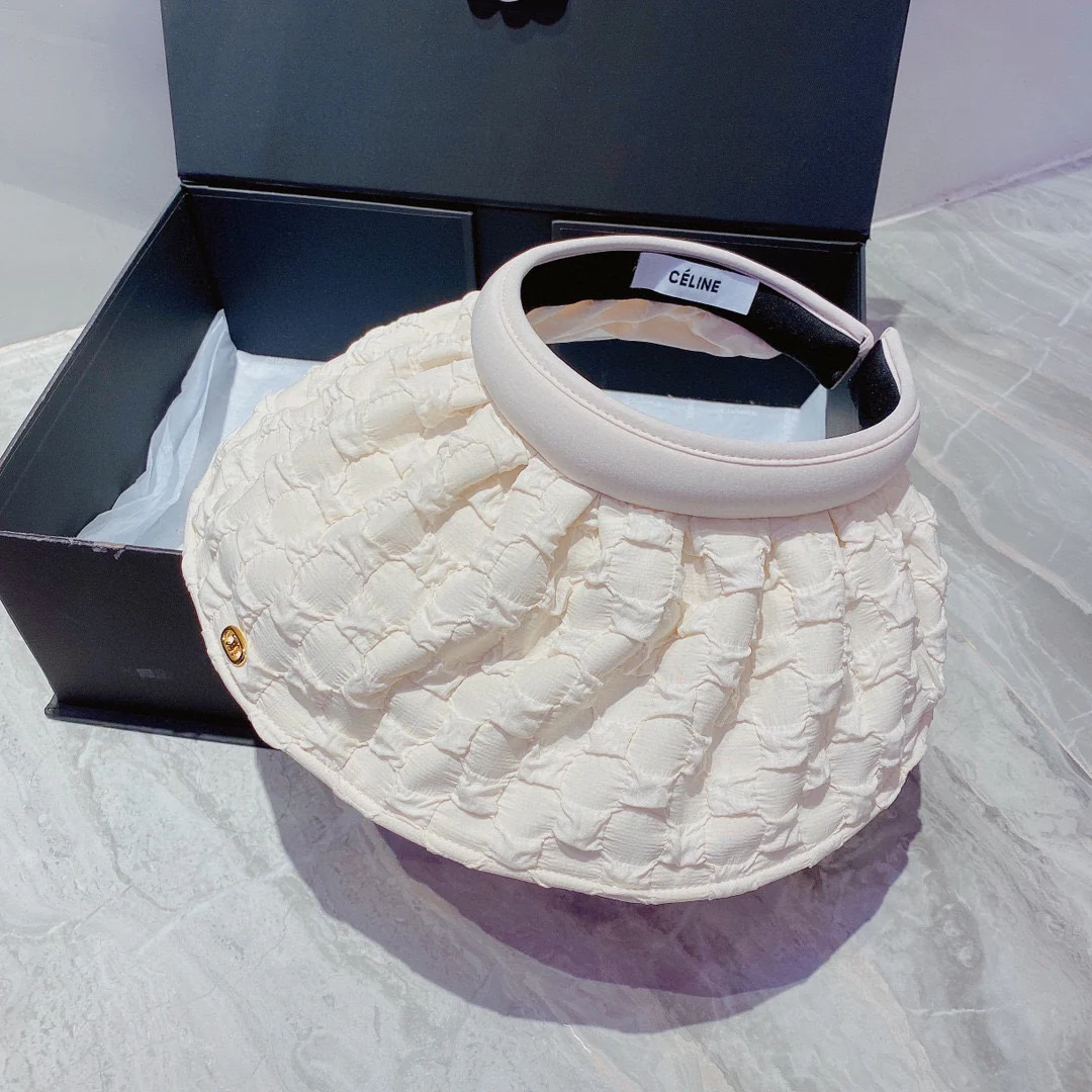 Celine - Шляпа-панама с открытым верхом и повязкой на голову