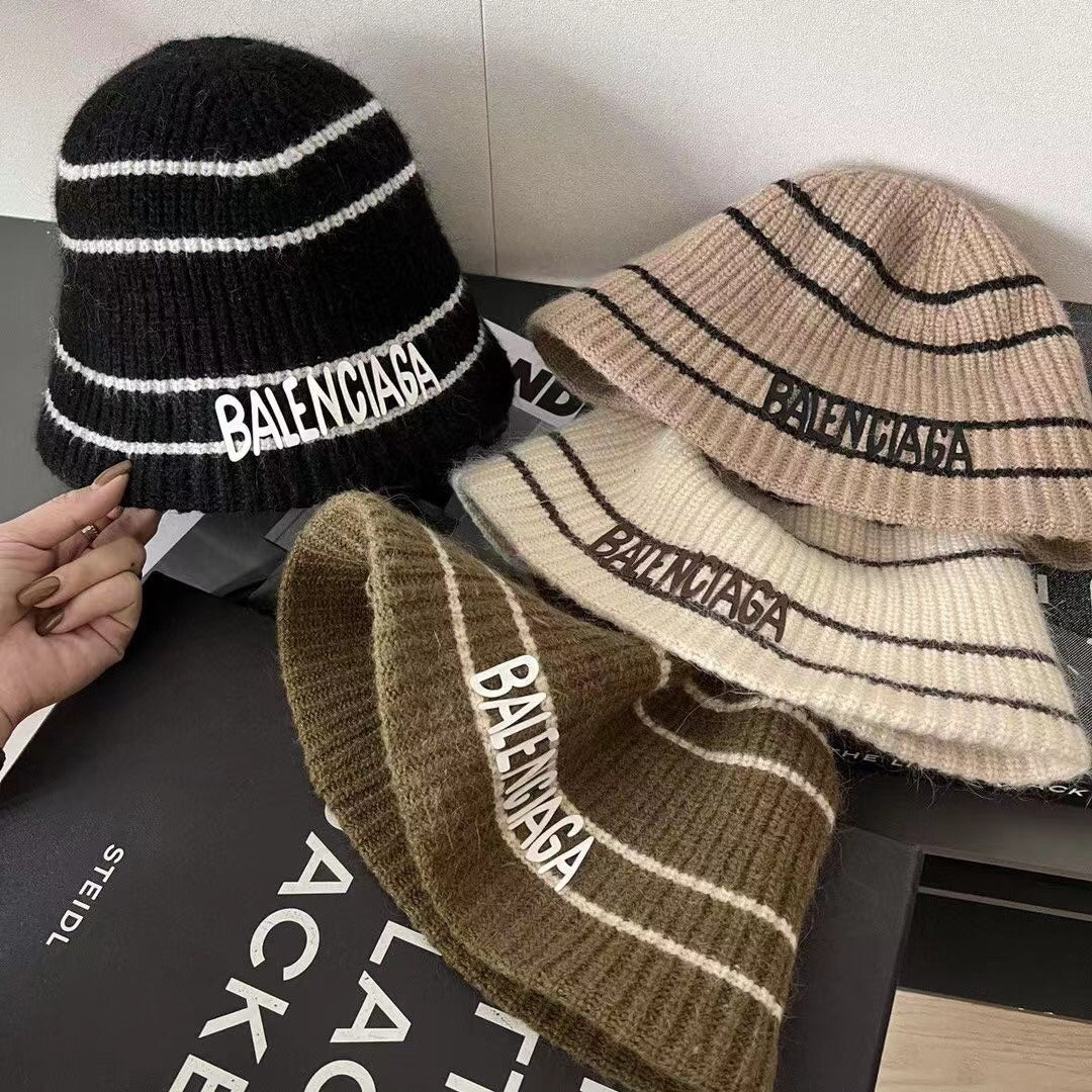 Balenciaga - Полосатая вязаная панама