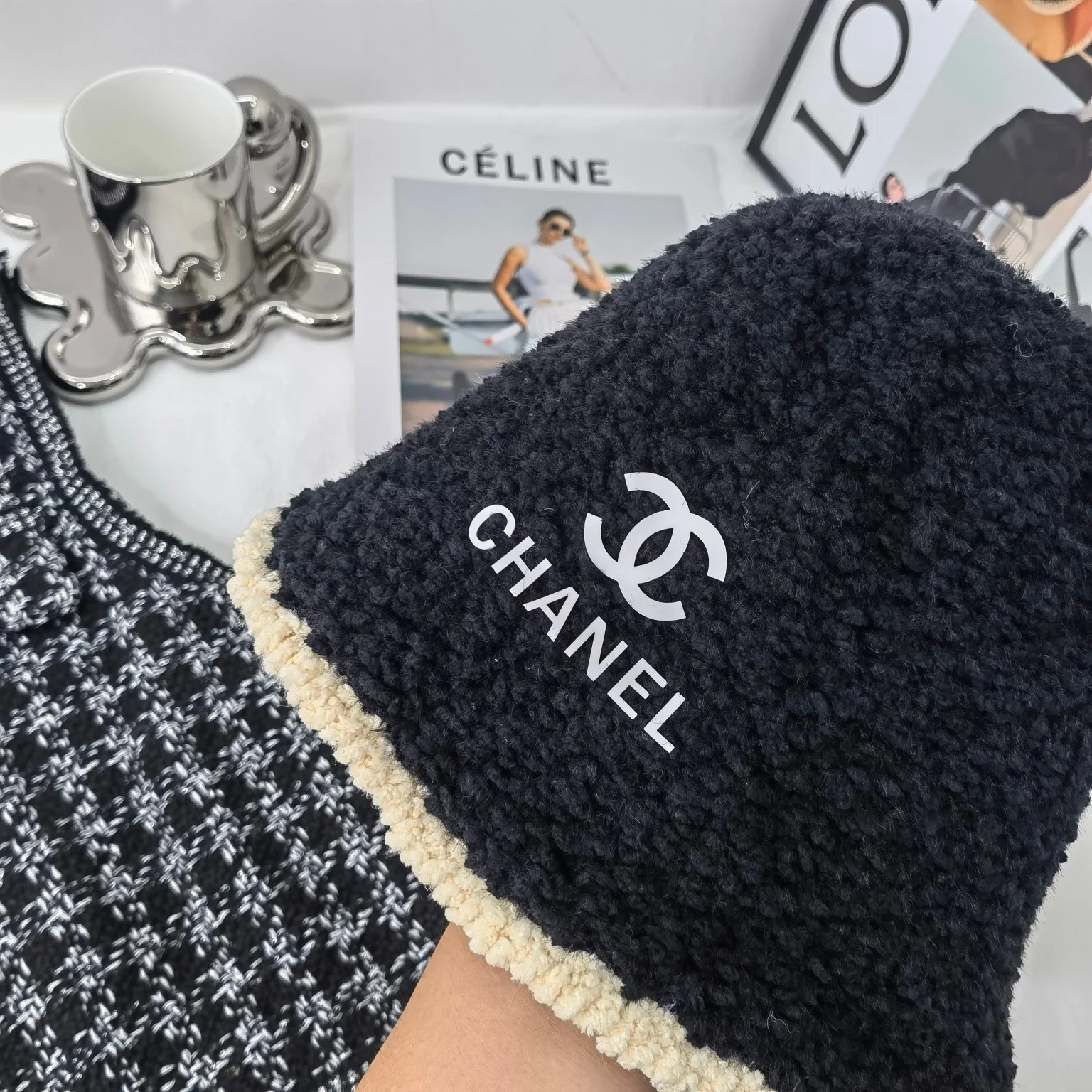 Chanel - Рыбацкая шляпа из овечьей шерсти - 2