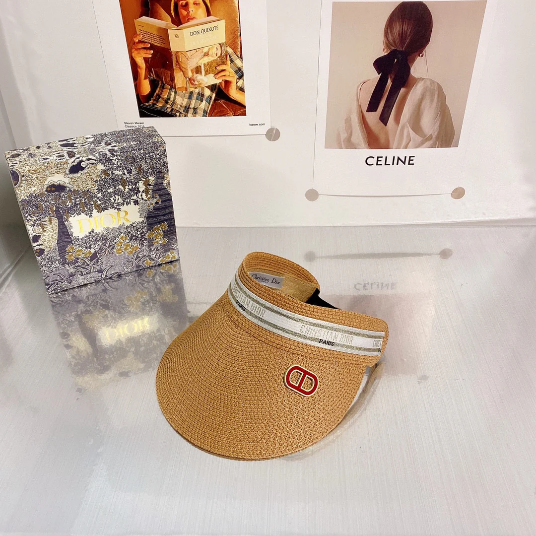 Соломенная шляпа Dior 2022 года, пользующаяся огромной популярностью – 4 цвета – 1 шт.