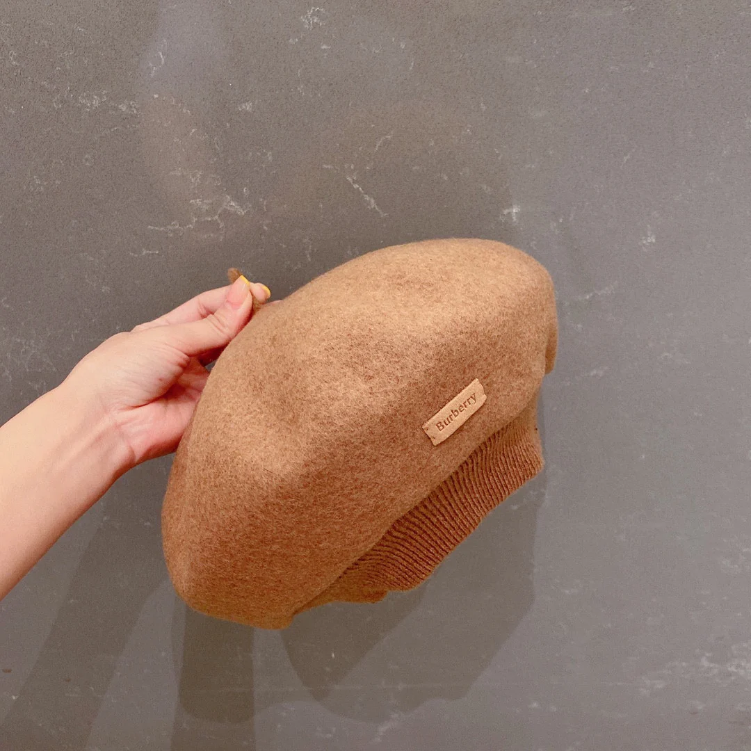 Шерстяной берет Burberry - коричневый