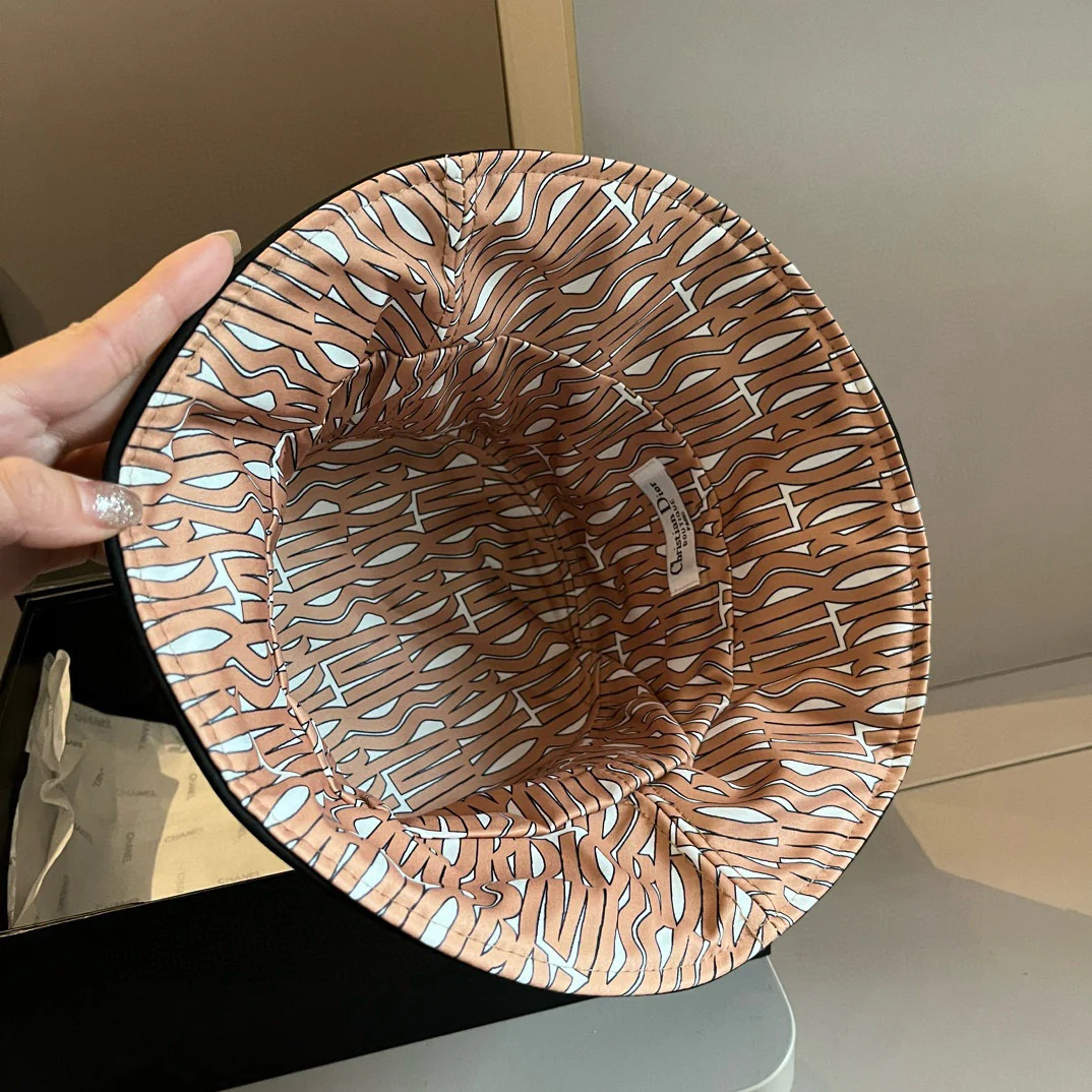 Двусторонняя панама с логотипом Dior - черная