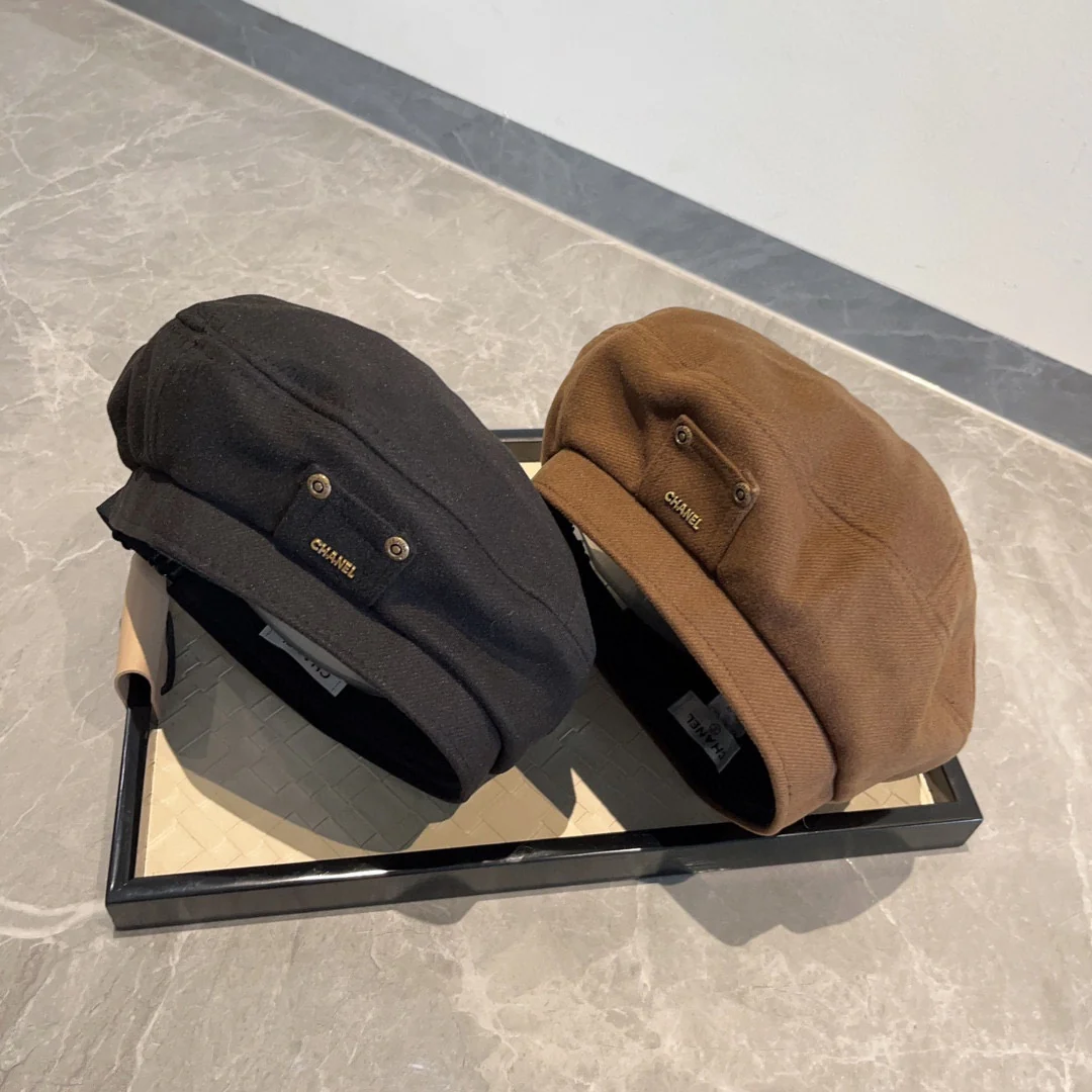 Chanel - Осенне-зимний модный берет - Кофейно-коричневый