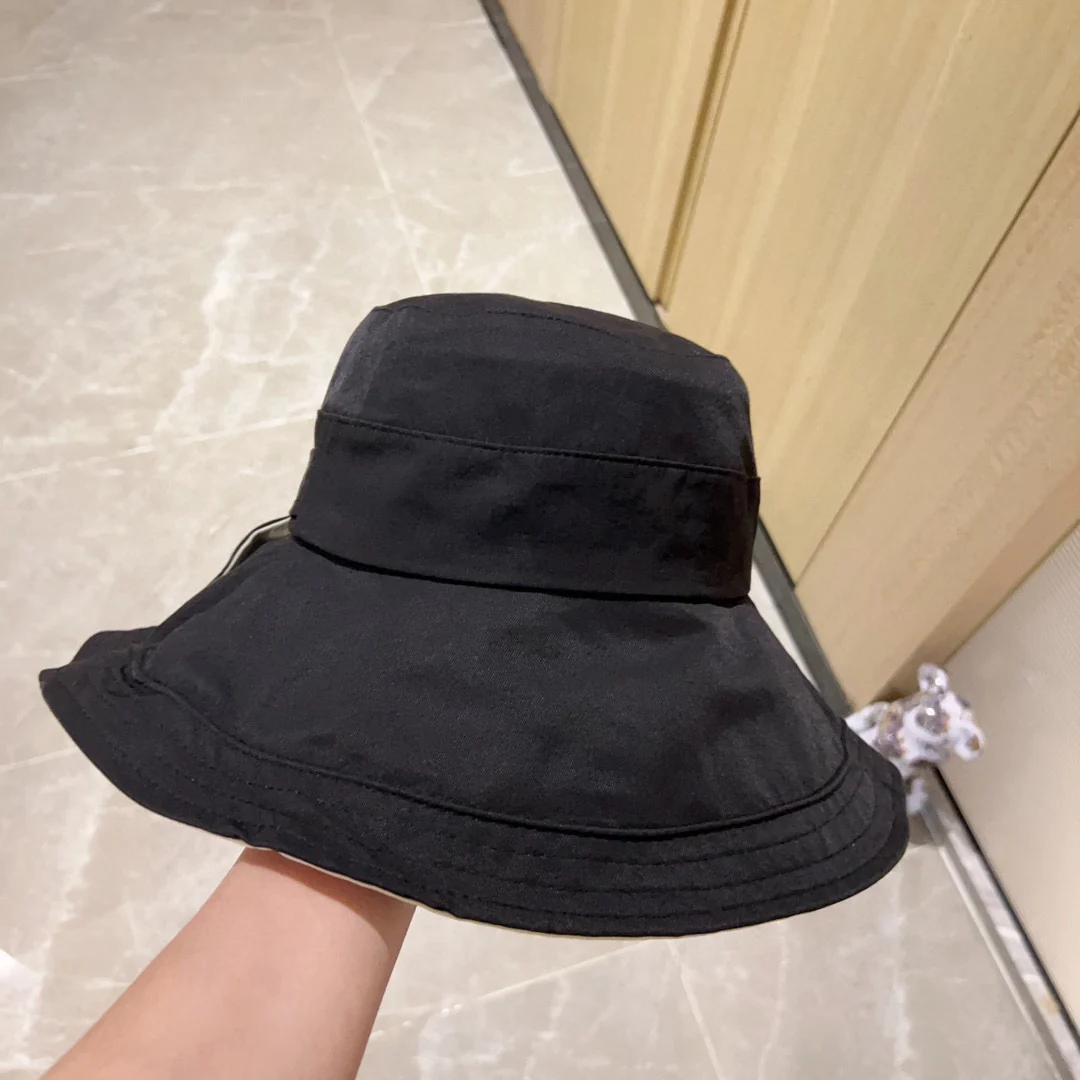 Новинка весны/лета 2023 года от Miu Miu — Широкополая рыбацкая шляпа с бантом — Черная