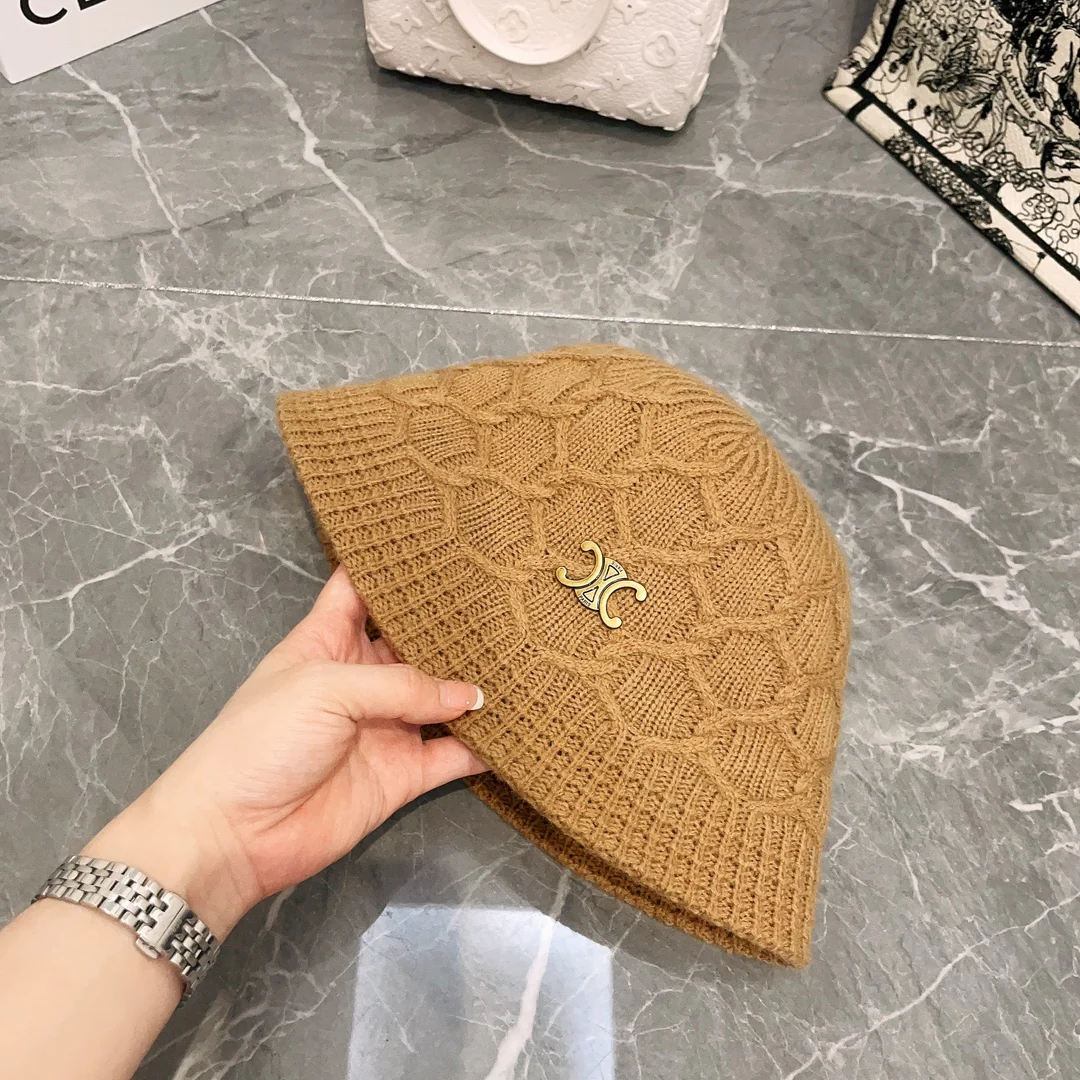 Шерстяная клетчатая панама Celine