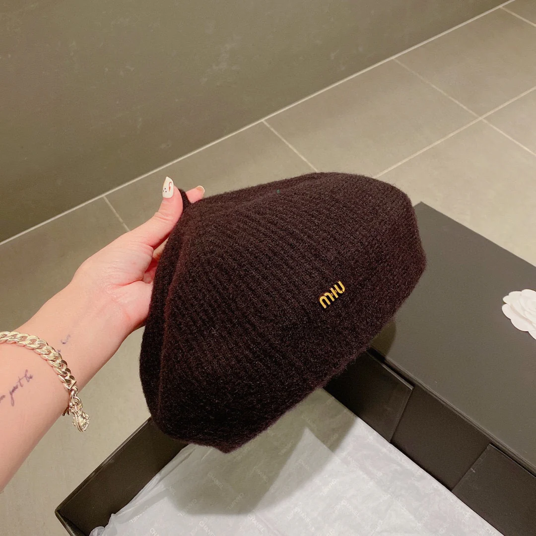 Miu Miu - Шерстяной берет - Черный