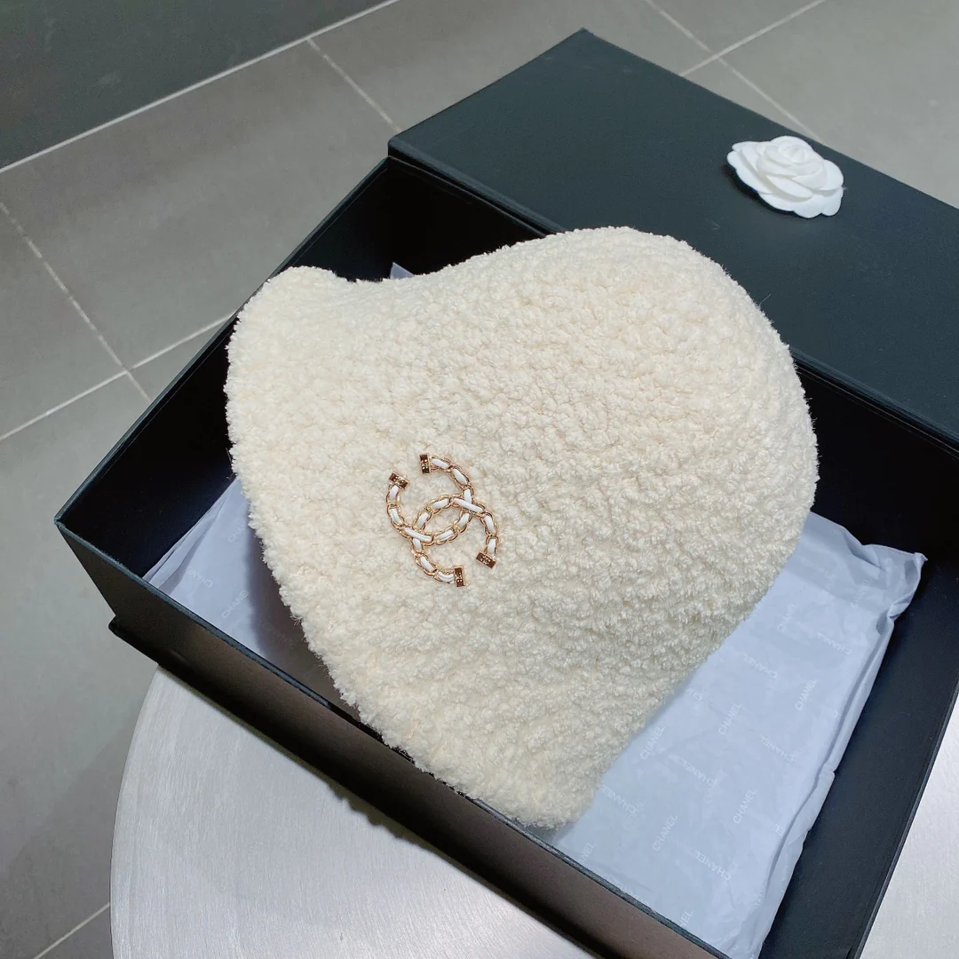 Chanel - Рыбацкая шляпа из овечьей шерсти - Белая