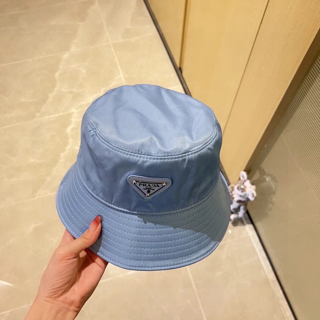 Новая ретро-панама Prada 2023 из джинсовой ткани - синяя - 1