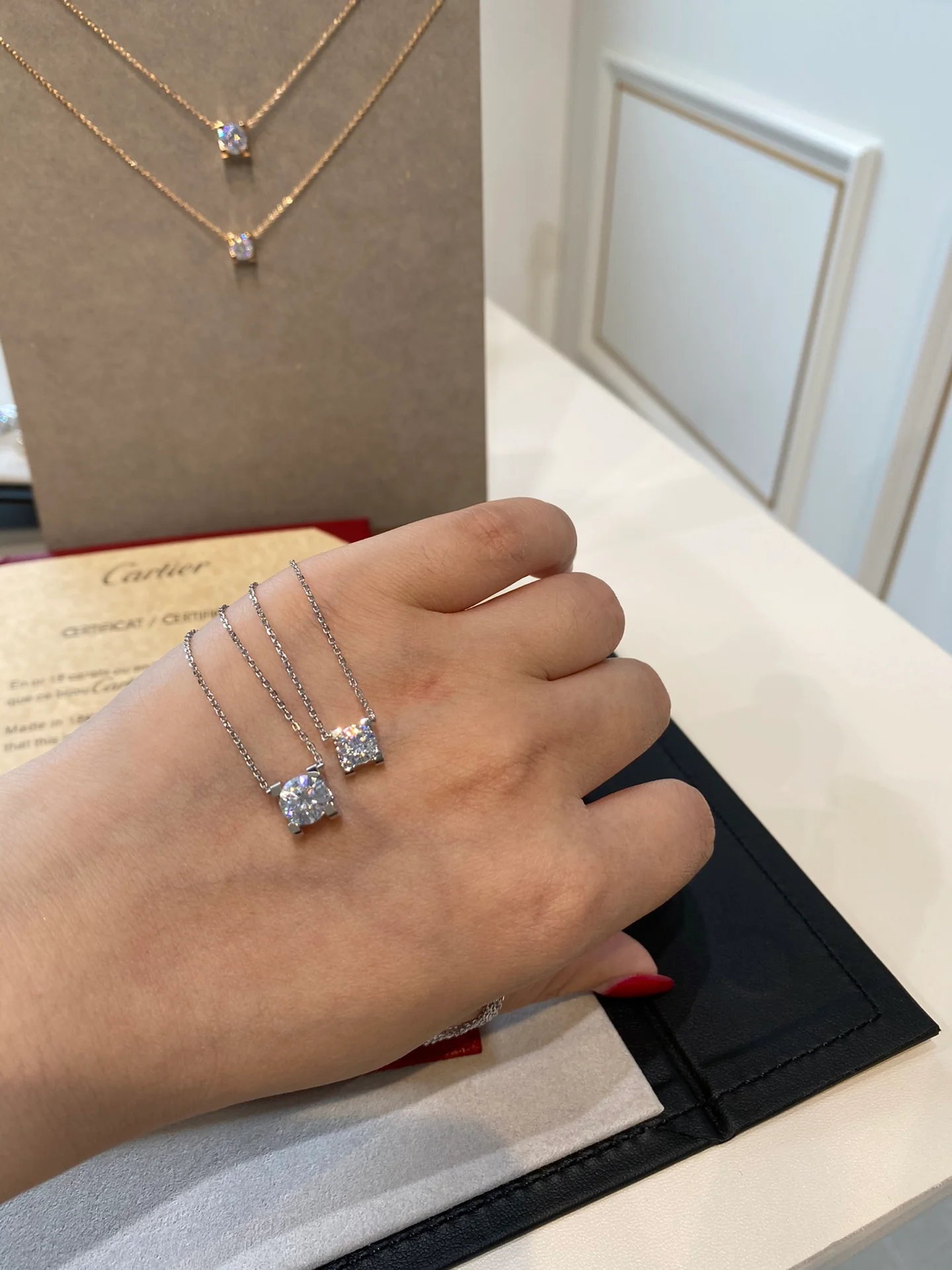 Cartier - Колье с бриллиантами в форме рога - 60 пунктов - 1 карат