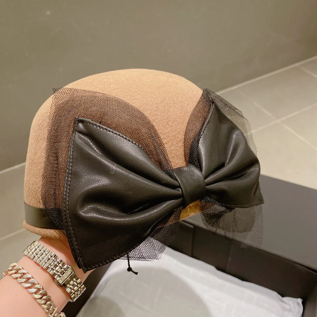 Шерстяная бейсболка Gucci — коричневая