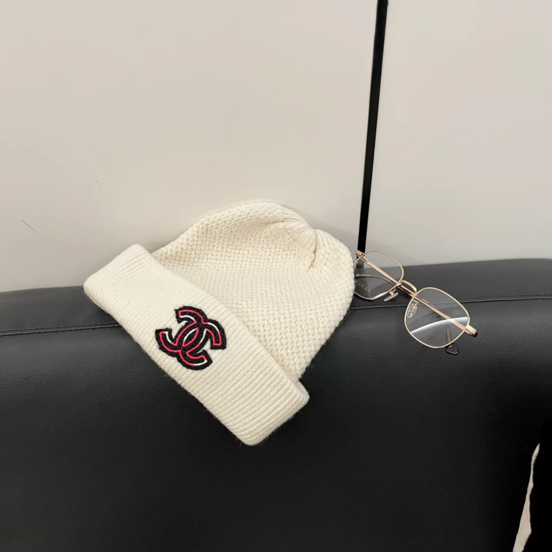 Chanel - Вязаная шапка - Популярная на Xiaohongshu - Белая