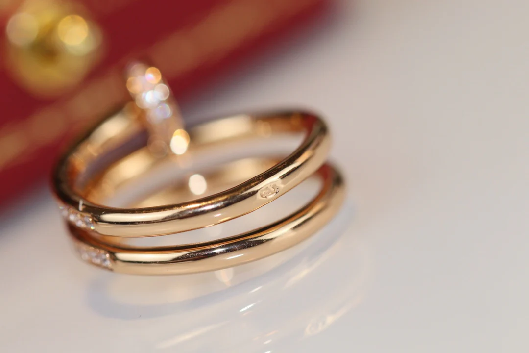 Cartier - Кольцо в виде трехрядного гвоздя - Полностью бриллиантовое