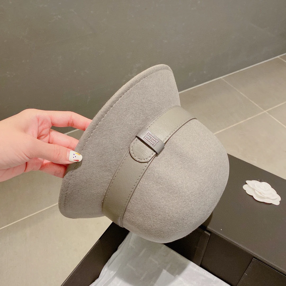 Шерстяная шляпа Hermes - серая