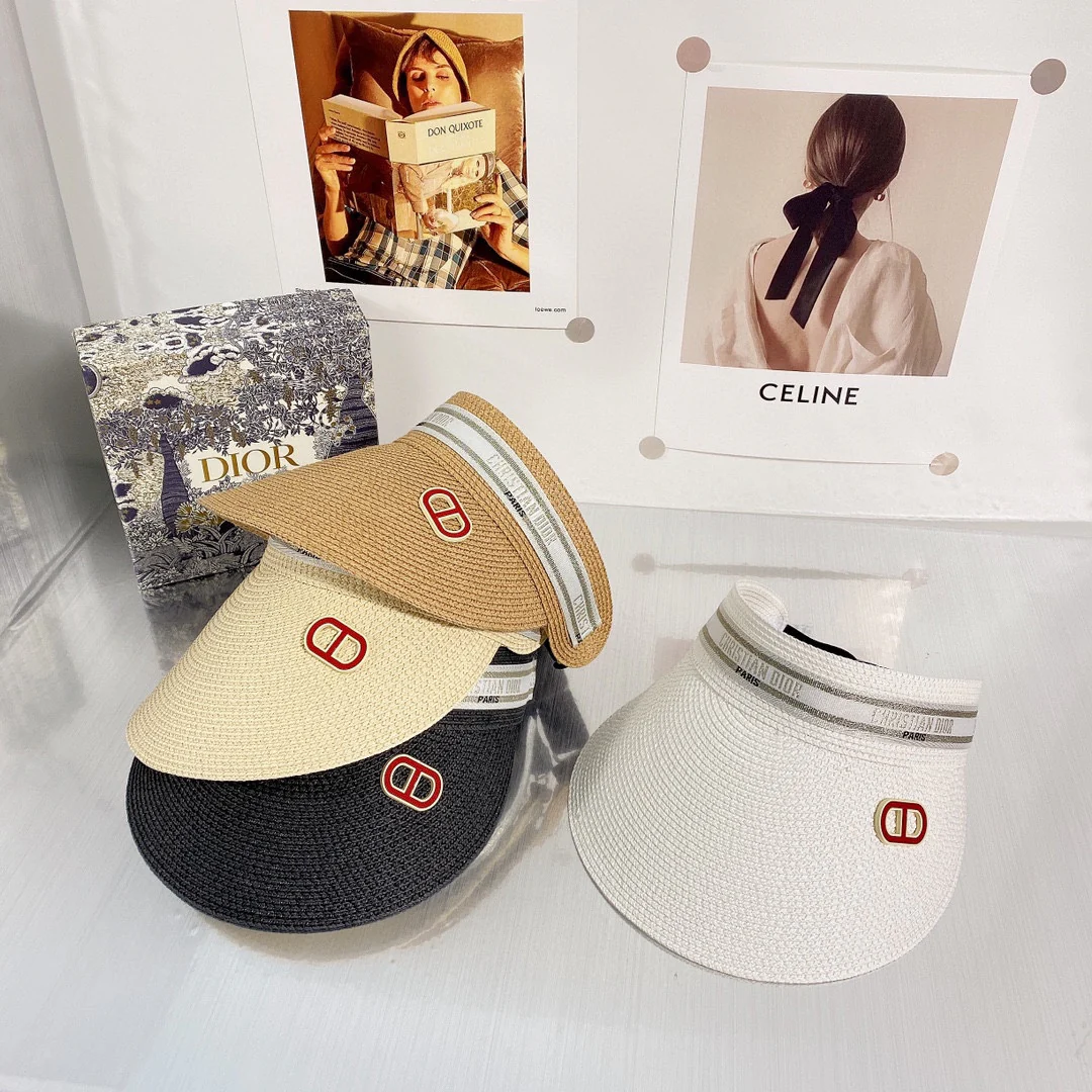 Соломенная шляпа-панама Dior с открытым верхом