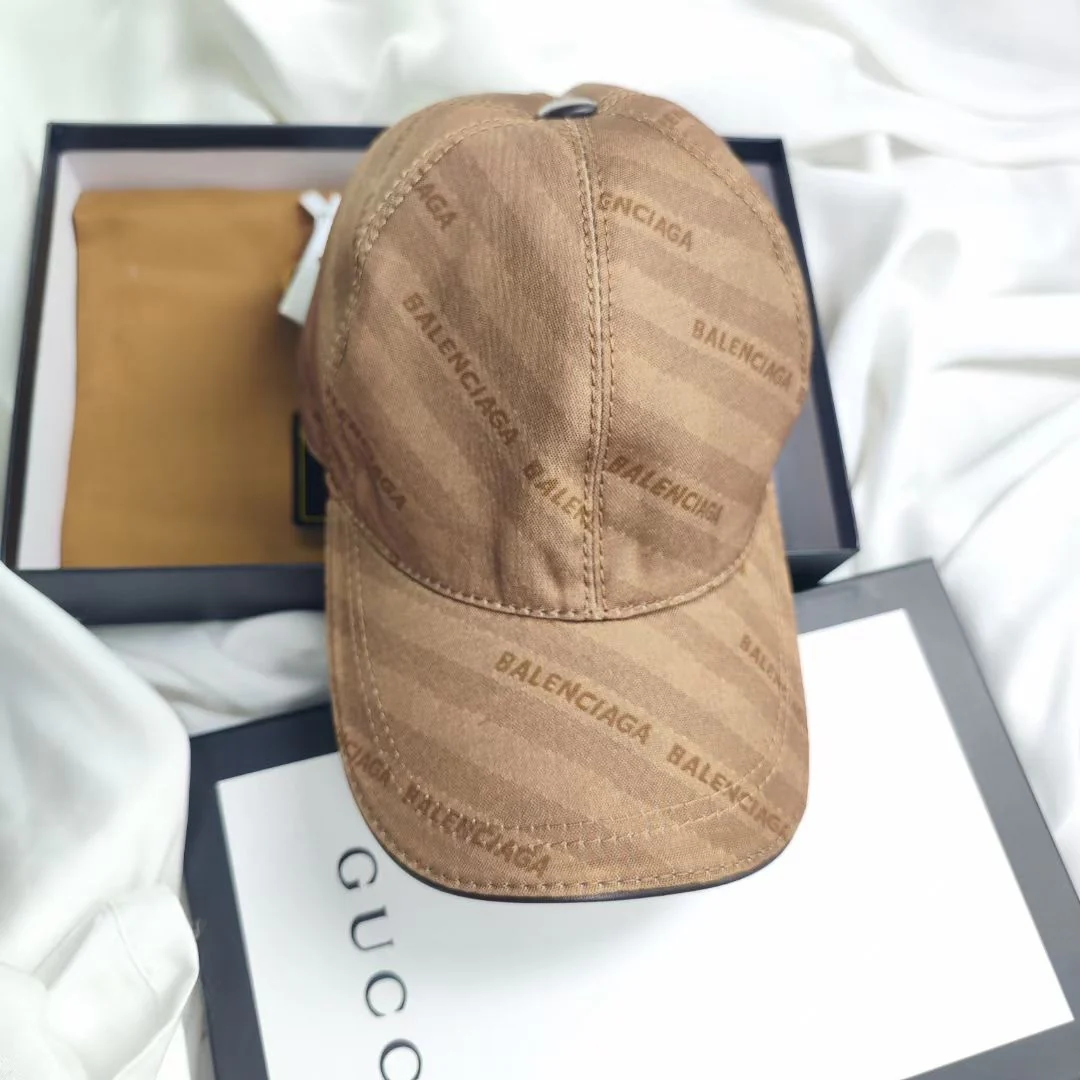 Полосатая бейсболка Balenciaga - хаки