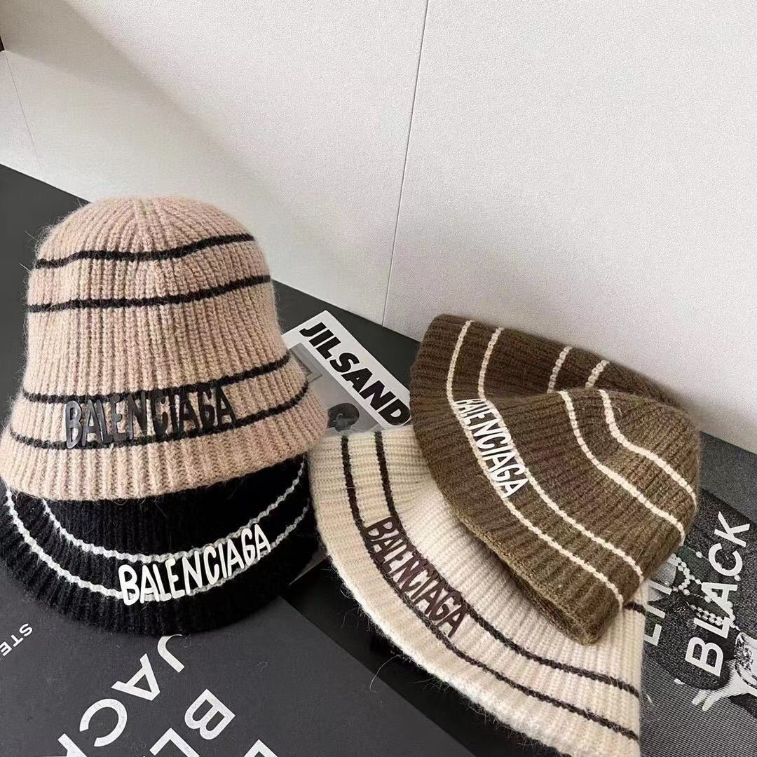 Balenciaga - Полосатая вязаная панама