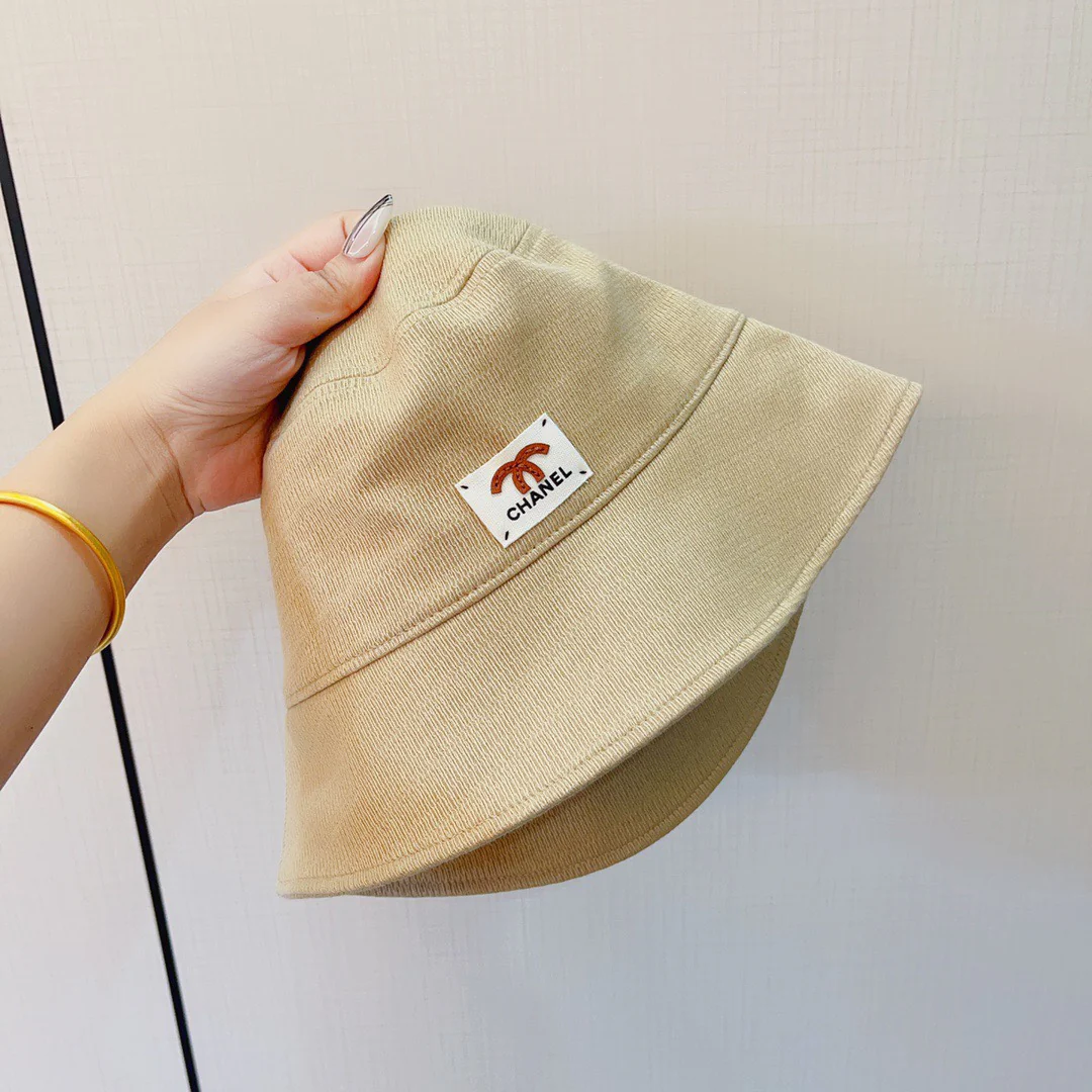 Chanel - Новая хлопковая рыбацкая шляпа с диагональным плетением