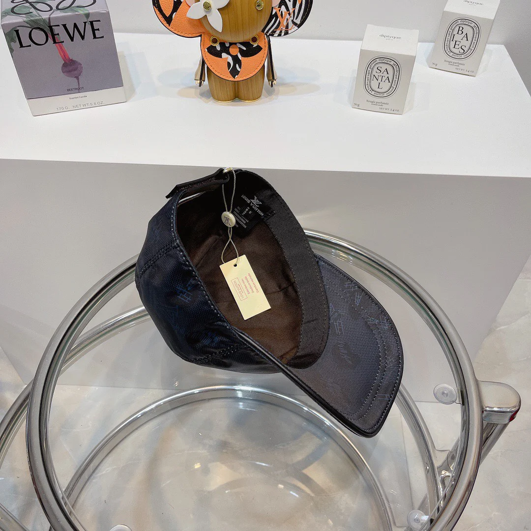 LV - Новая классическая бейсболка с монограммой, шелкографией - Черная