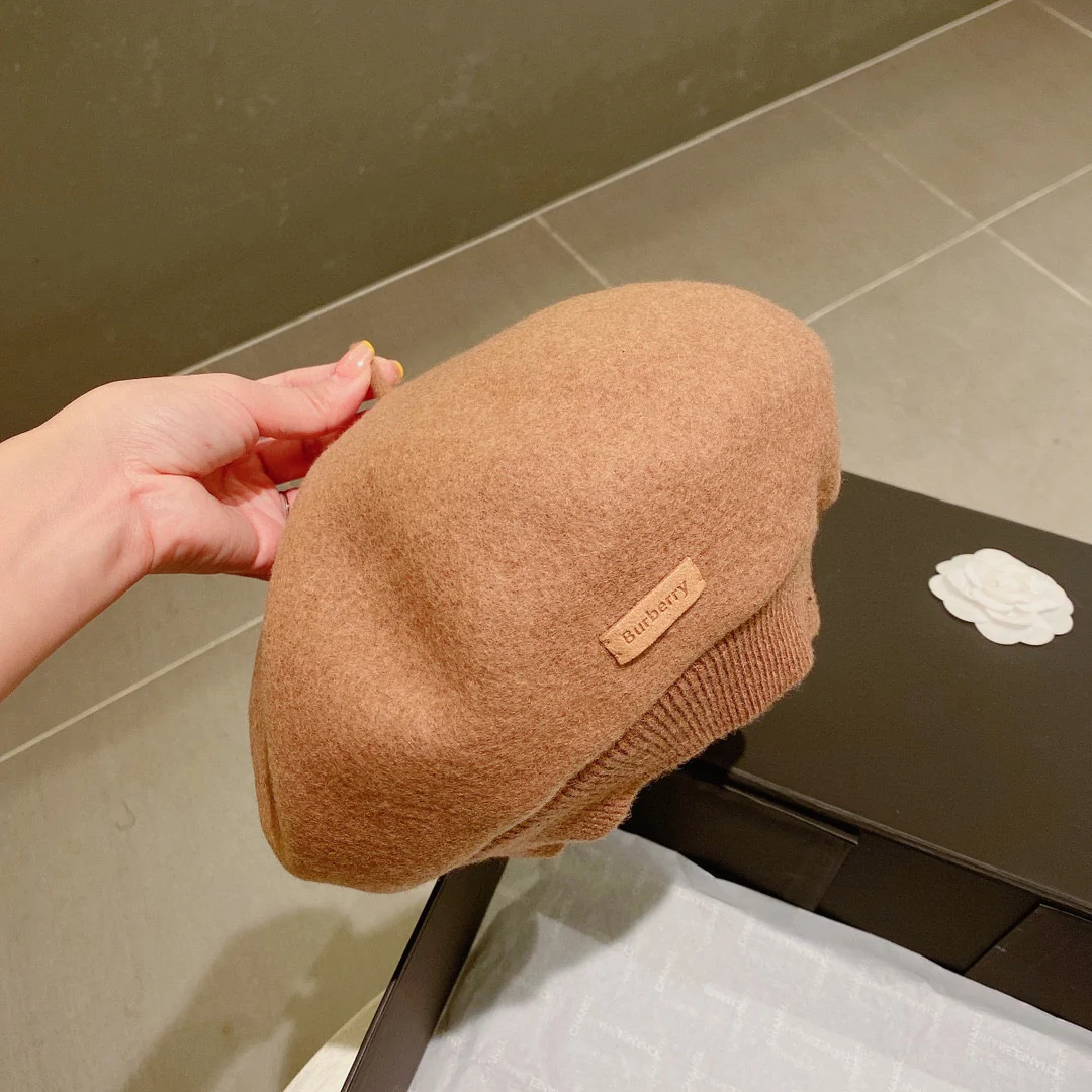 Шерстяной берет Burberry - коричневый