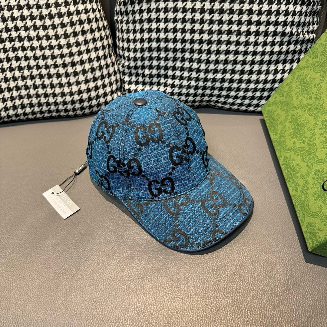 Gucci - Простая бейсболка с двойной буквой G - Синяя