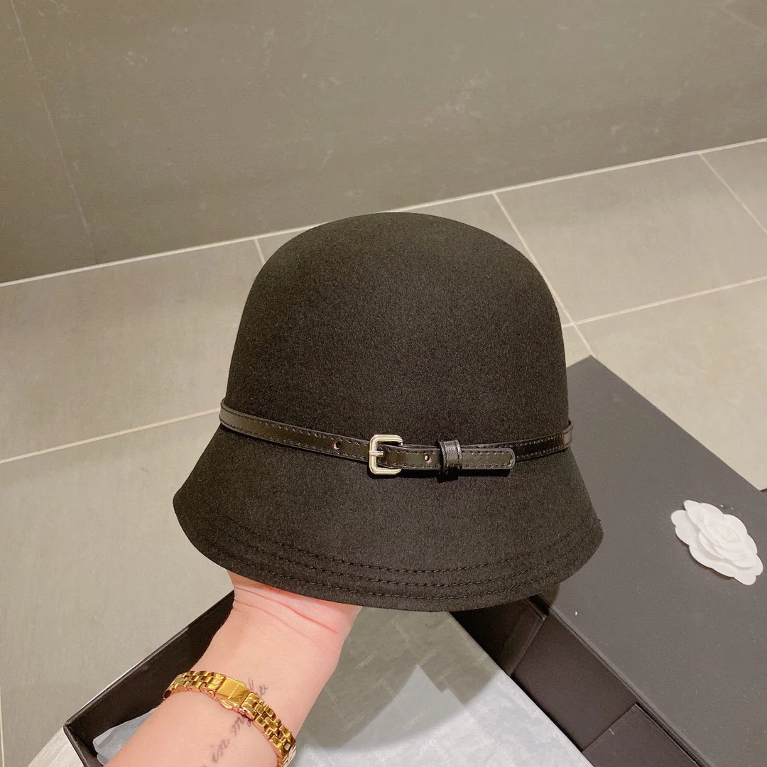 Шерстяная шляпа Hermes - черная - 2