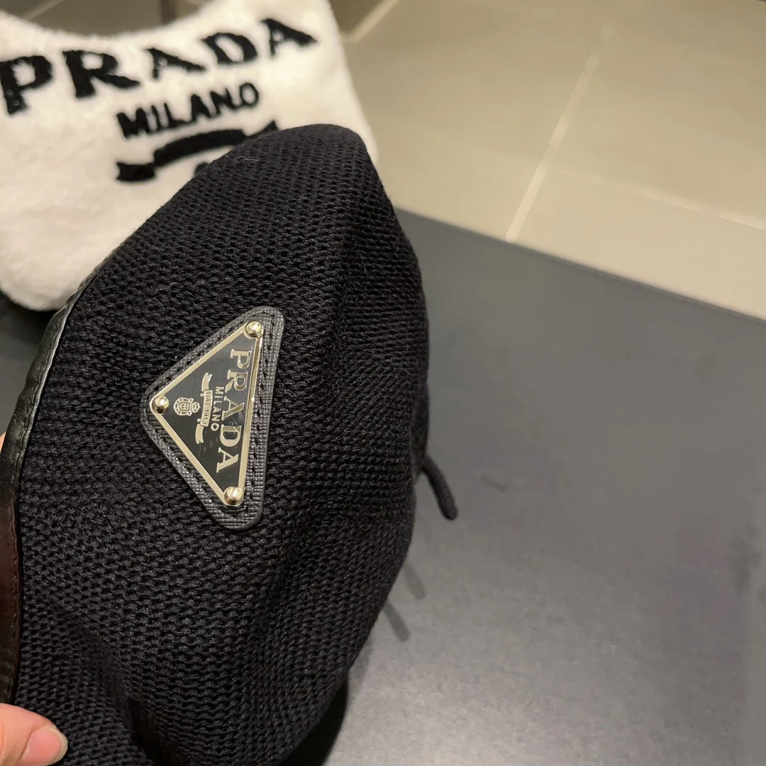 Prada - Вязаный берет - Черный - 1