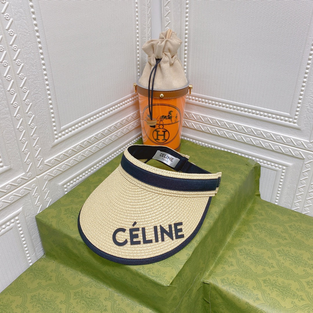 Соломенная шляпа от солнца Celine с открытым верхом - 5 цветов - 1 шт.