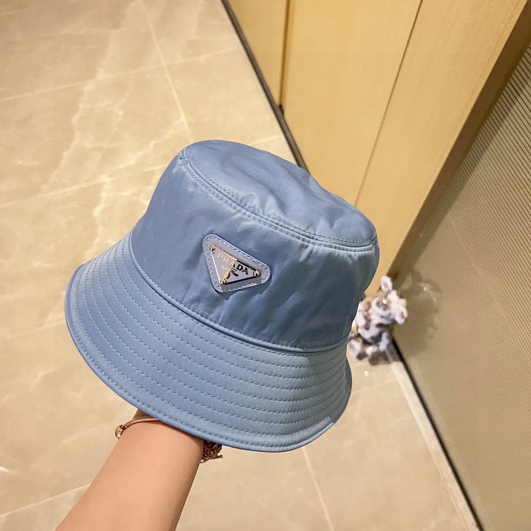 Новая ретро-панама Prada 2023 из джинсовой ткани - синяя - 1