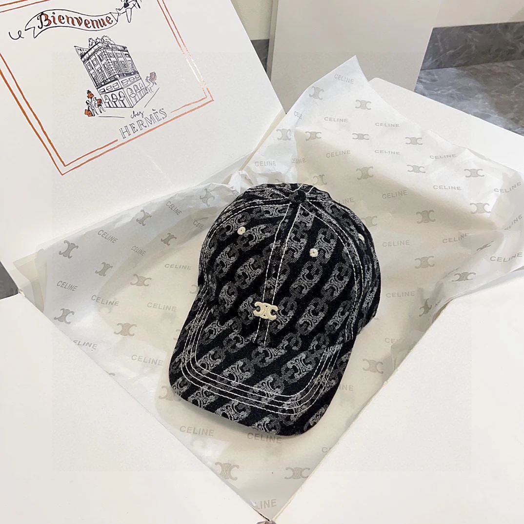 Celine - Новая ретро-бейсболка из джинсовой ткани, 2024 год.