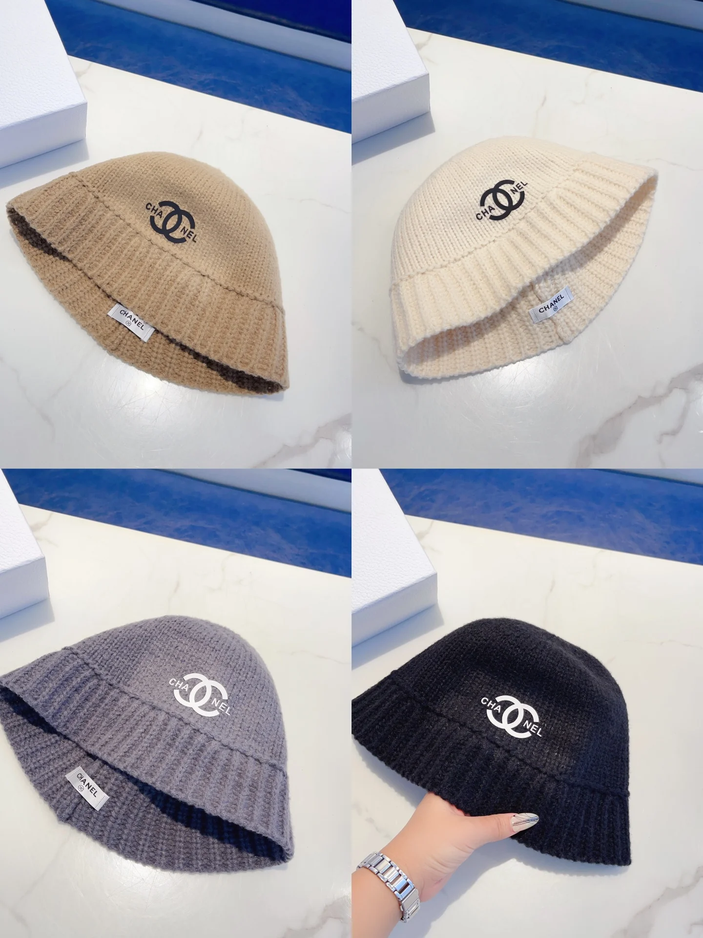 Панама Chanel из фактурной вязки