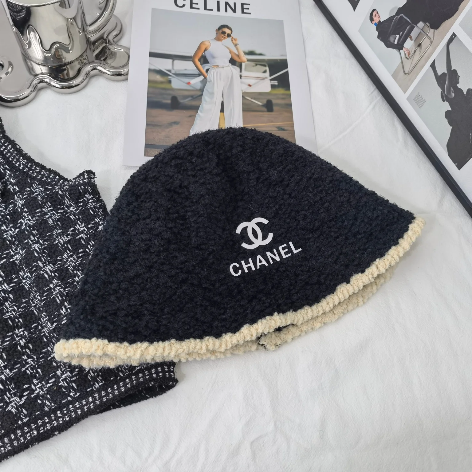 Chanel - Рыбацкая шляпа из овечьей шерсти - 2