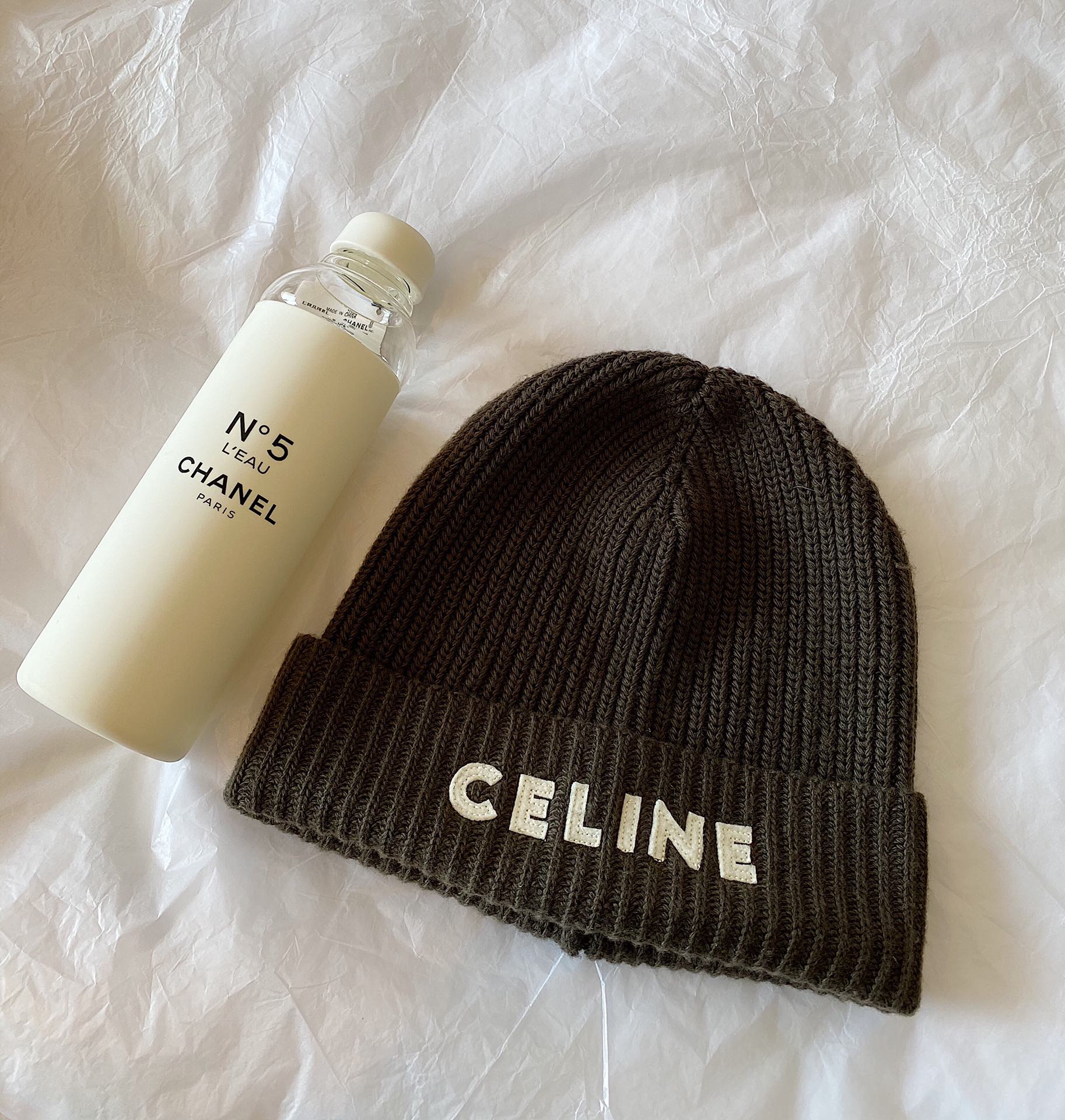 Вязаная шапка Celine - коричневая