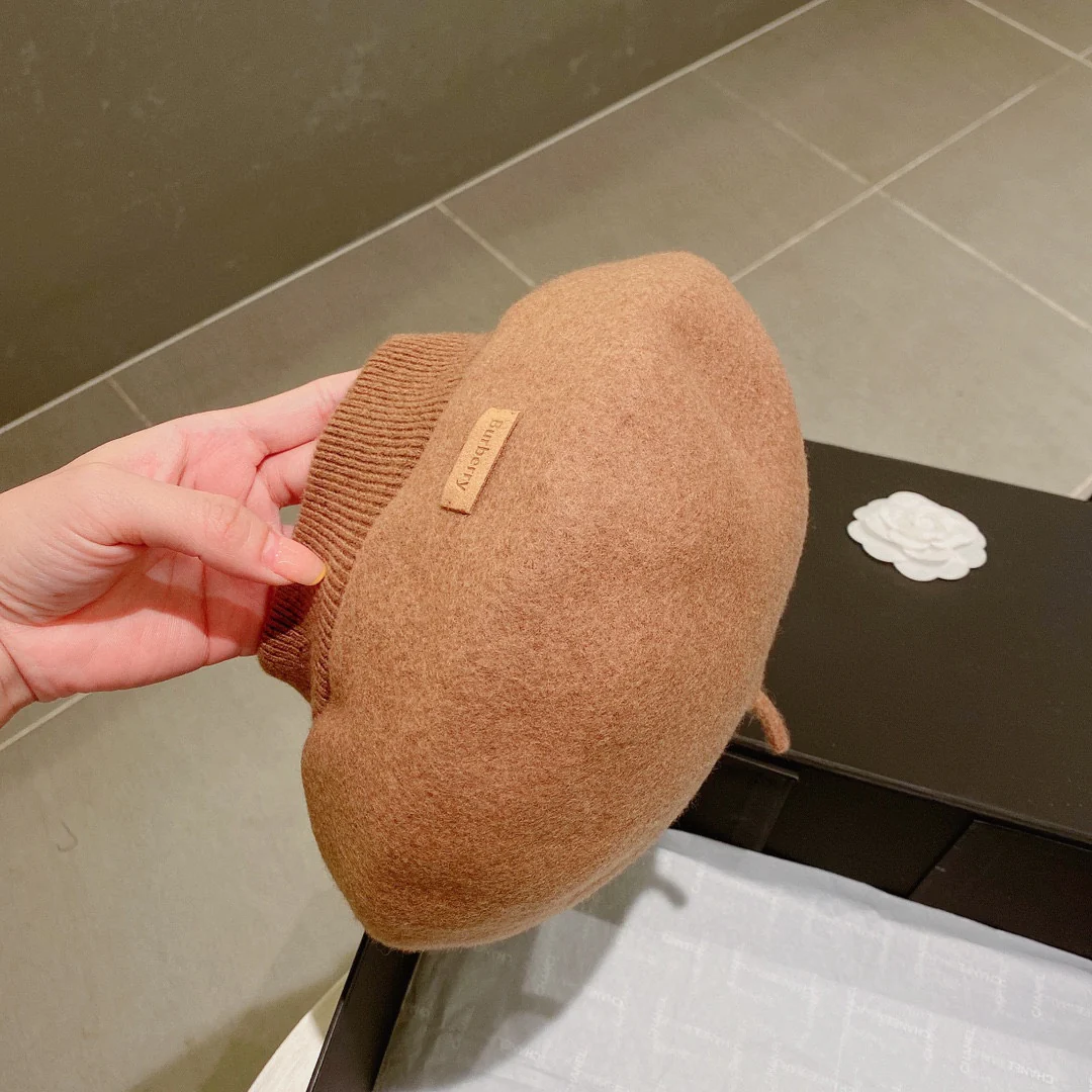 Шерстяной берет Burberry - коричневый