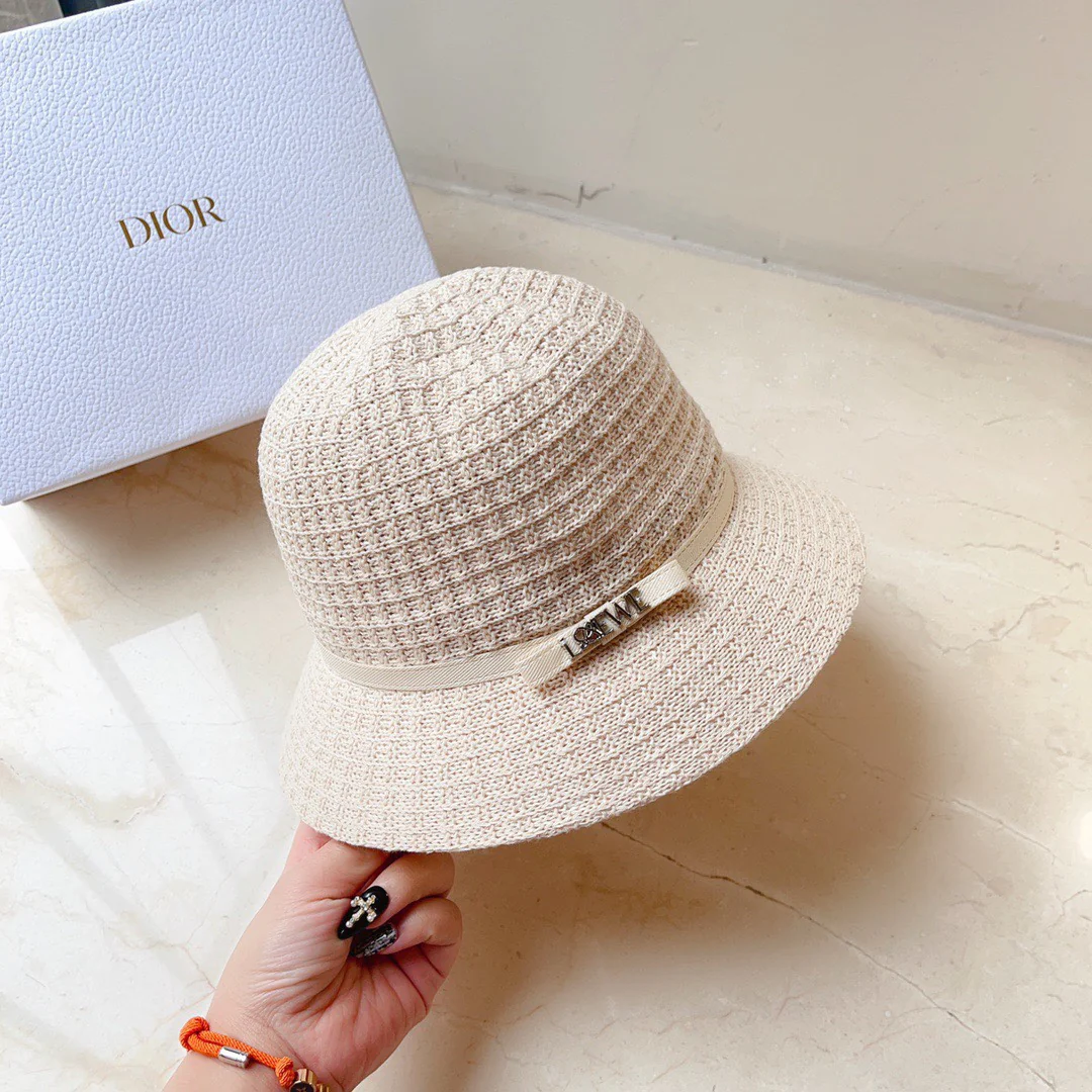 Lolway - Вязаная рыбацкая шапка с перекрещенными нитями - Белая