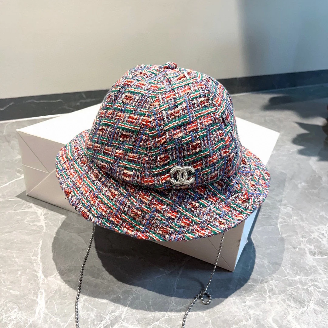 Chanel - Красочная вышитая рыбацкая шляпа - Розовая