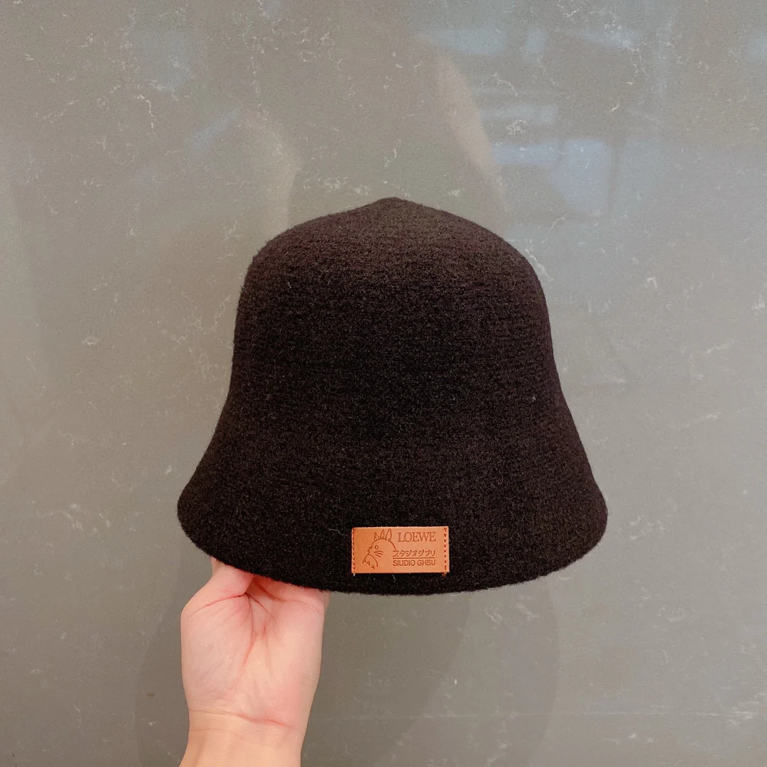 Lolwei - Рыбацкая шапка из кроличьей шерсти - Черная