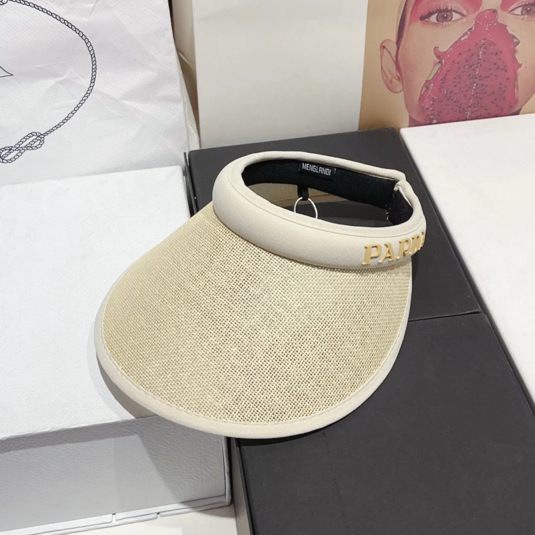 Соломенная шляпа-повязка на голову Prada с 3D-логотипом — 2 цвета