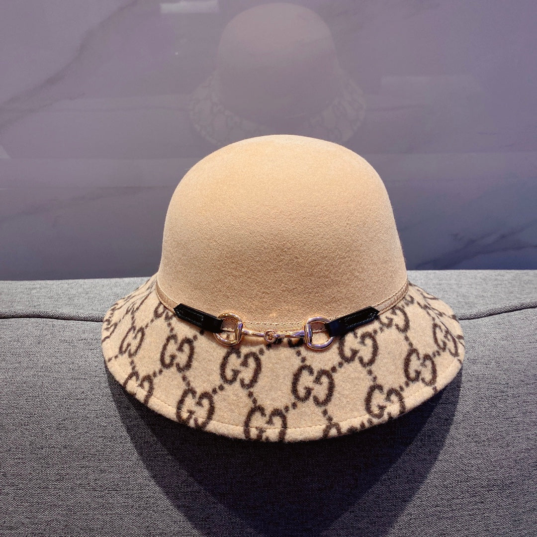 Семейство Пу-Г - шерстяная рыбацкая шляпа - абрикос