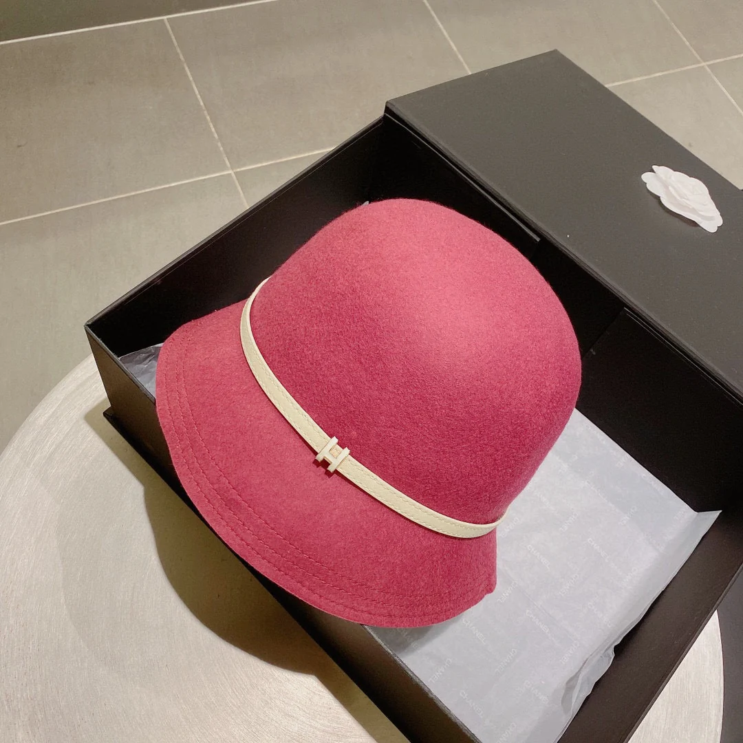 Шерстяная шляпа Hermes - розовая