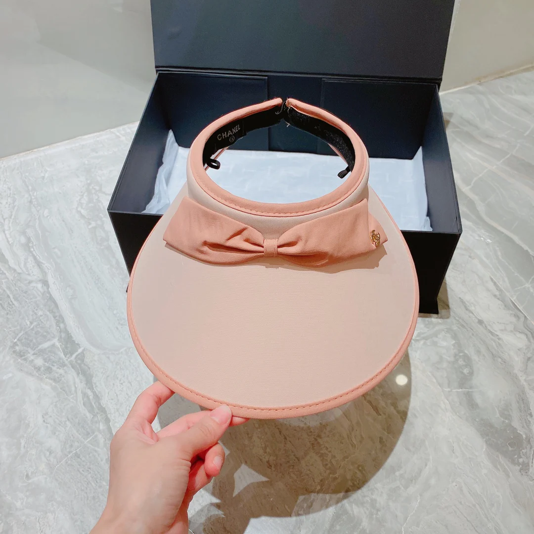 Солнцезащитная шляпа Chanel - Парик с открытым носком - Розовый