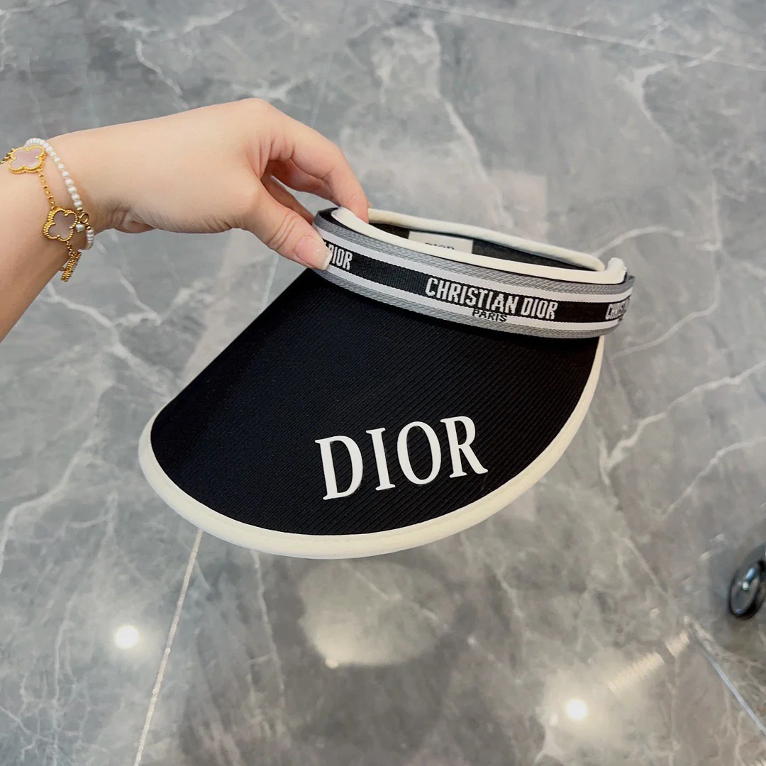 Новая летняя спортивная солнцезащитная шляпа Dior - черная