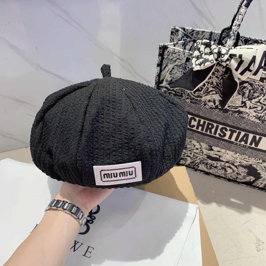Новые поступления коллекции Miu Miu начала осени 2023 года - Берет - Шляпа художника - 1