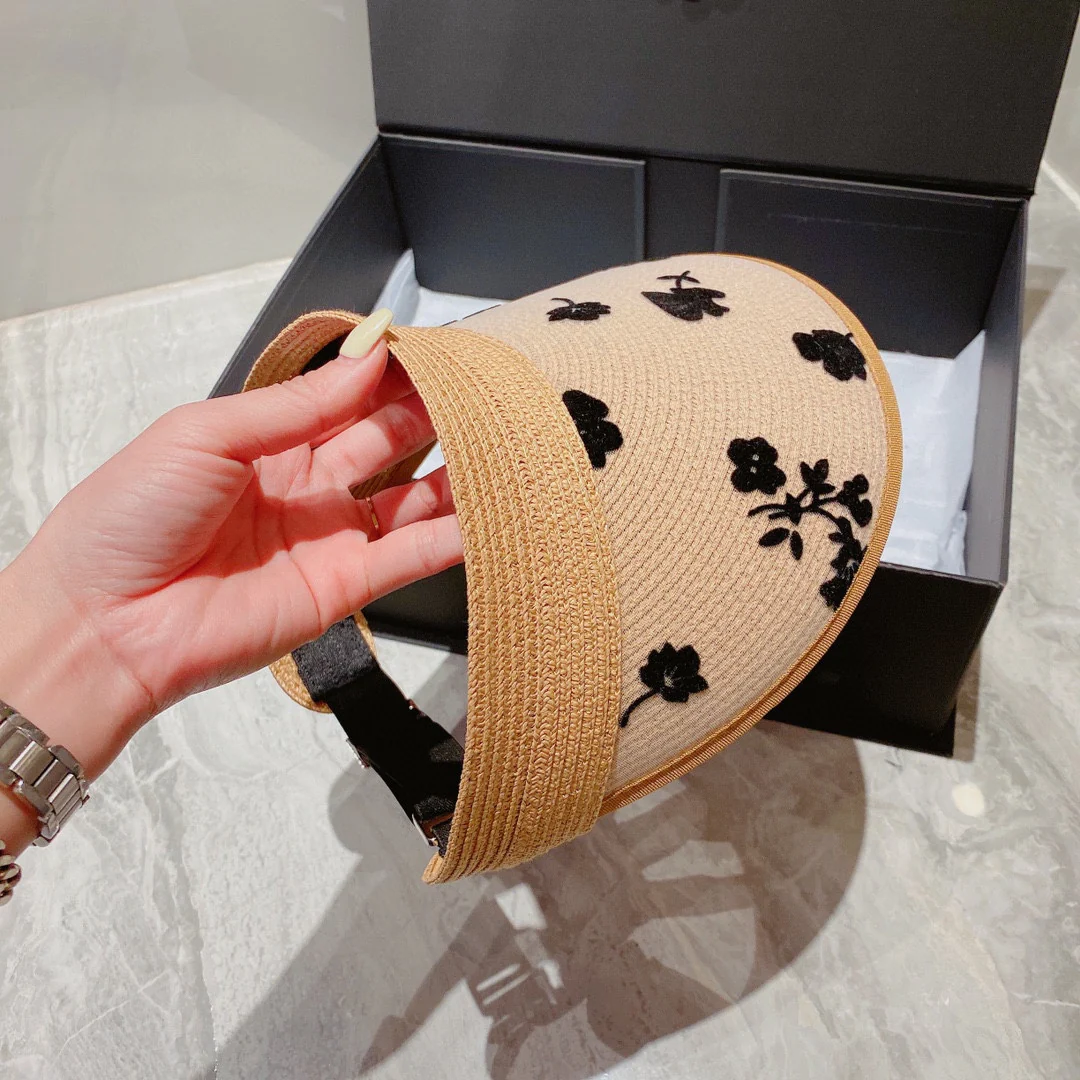 Солнцезащитная шляпа Chanel - Открытый жилет - Абрикосовый - 1