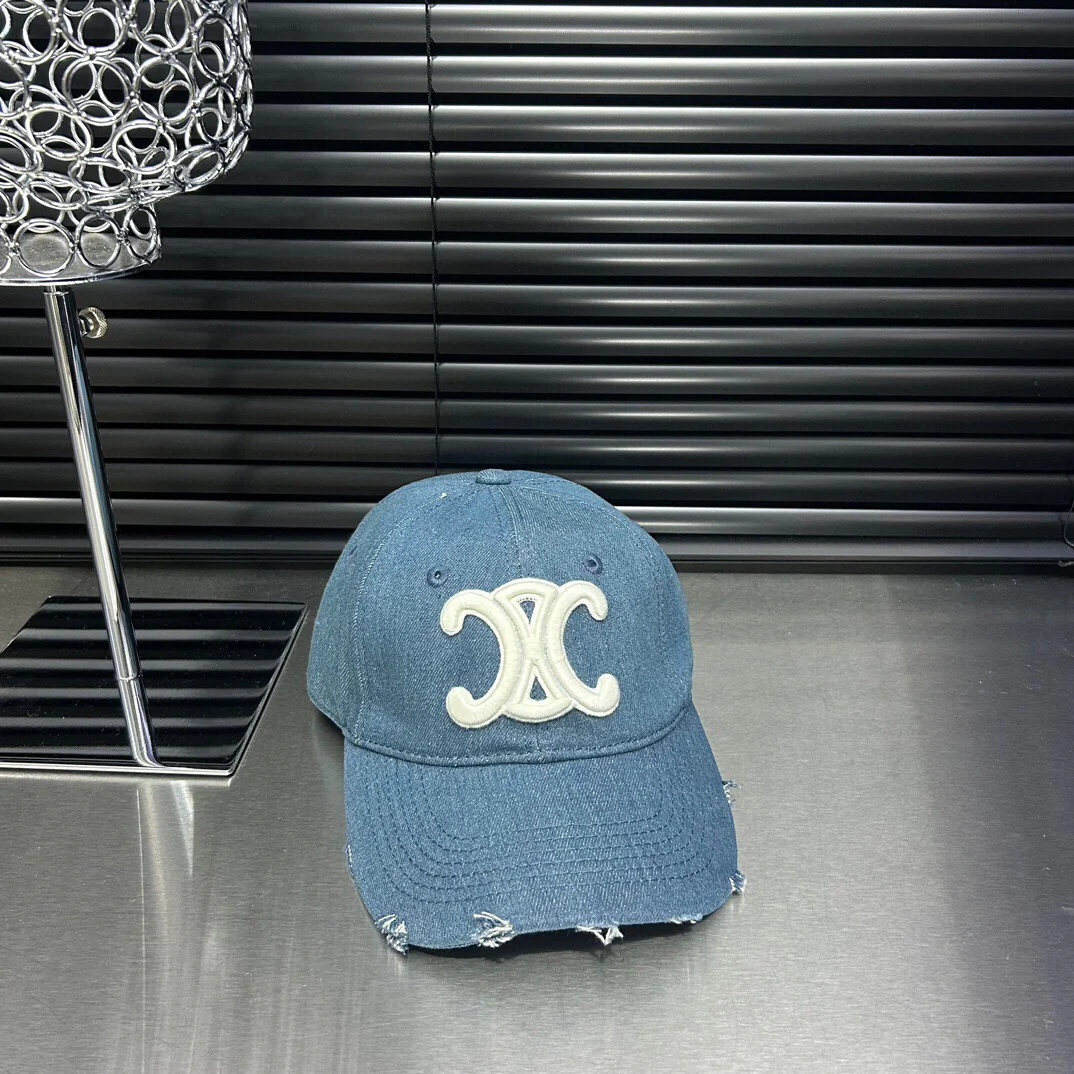 Celine - Новая рваная бейсболка с эффектом потертости - Унисекс