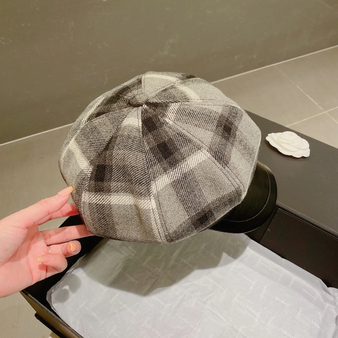 Кепка Prada Check Duckbill Military Cap - черная