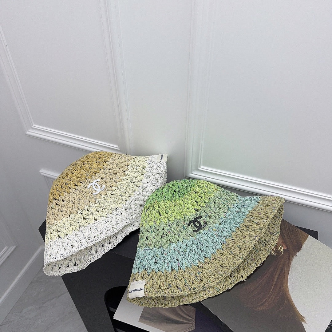 Шляпа Chanel весна/лето с градиентным плетением