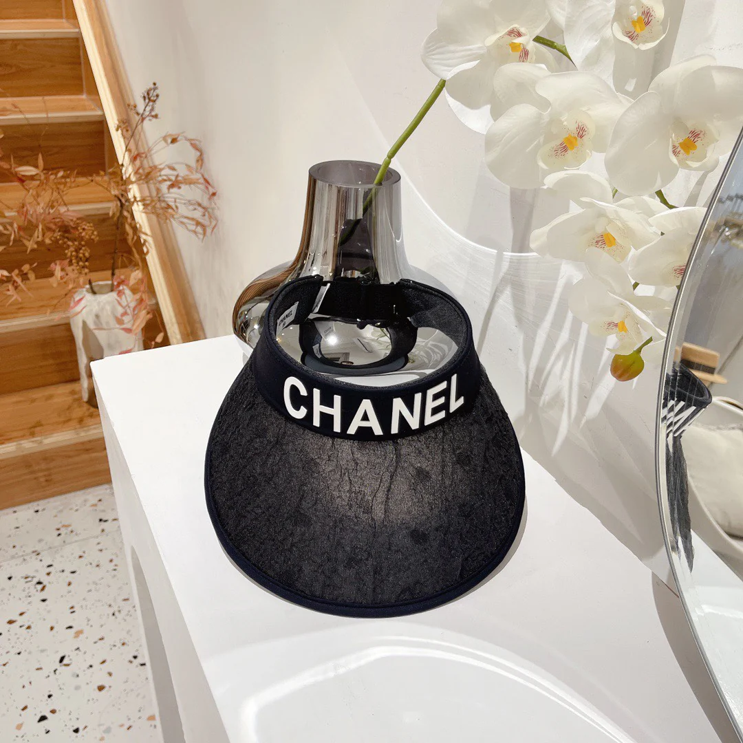 Солнцезащитная шляпа Chanel с открытым верхом - 9