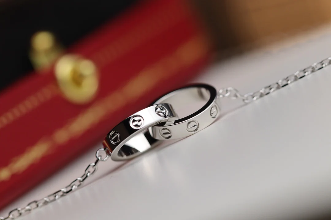 Колье Cartier Love - белое золото - без бриллиантов