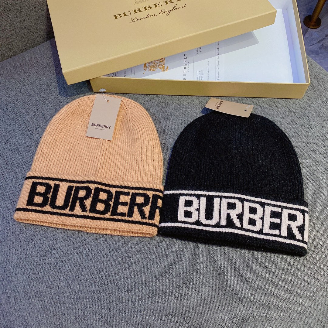 Burberry - Вязаная шапка-бини - Унисекс - Черная