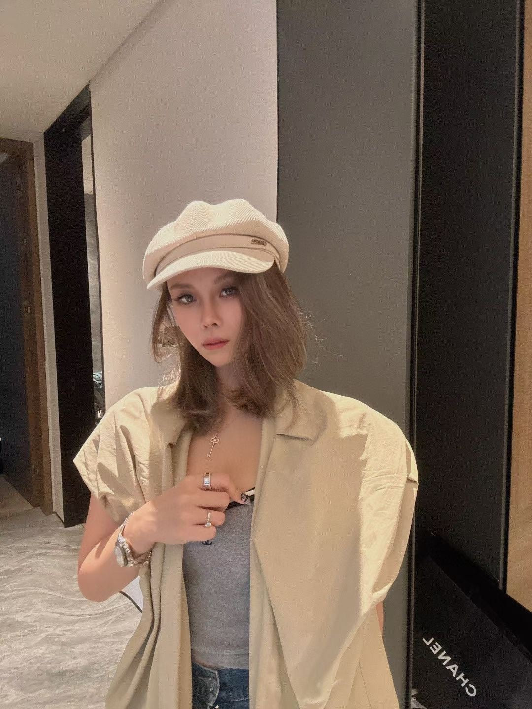 Chanel - Ретро-кепка-газетчица из коллекции осень/зима